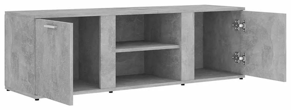 vidaXL Έπιπλο Τηλεόρασης Γκρι Σκυροδέματος 120x34x37 εκ. Επεξ. Ξύλο