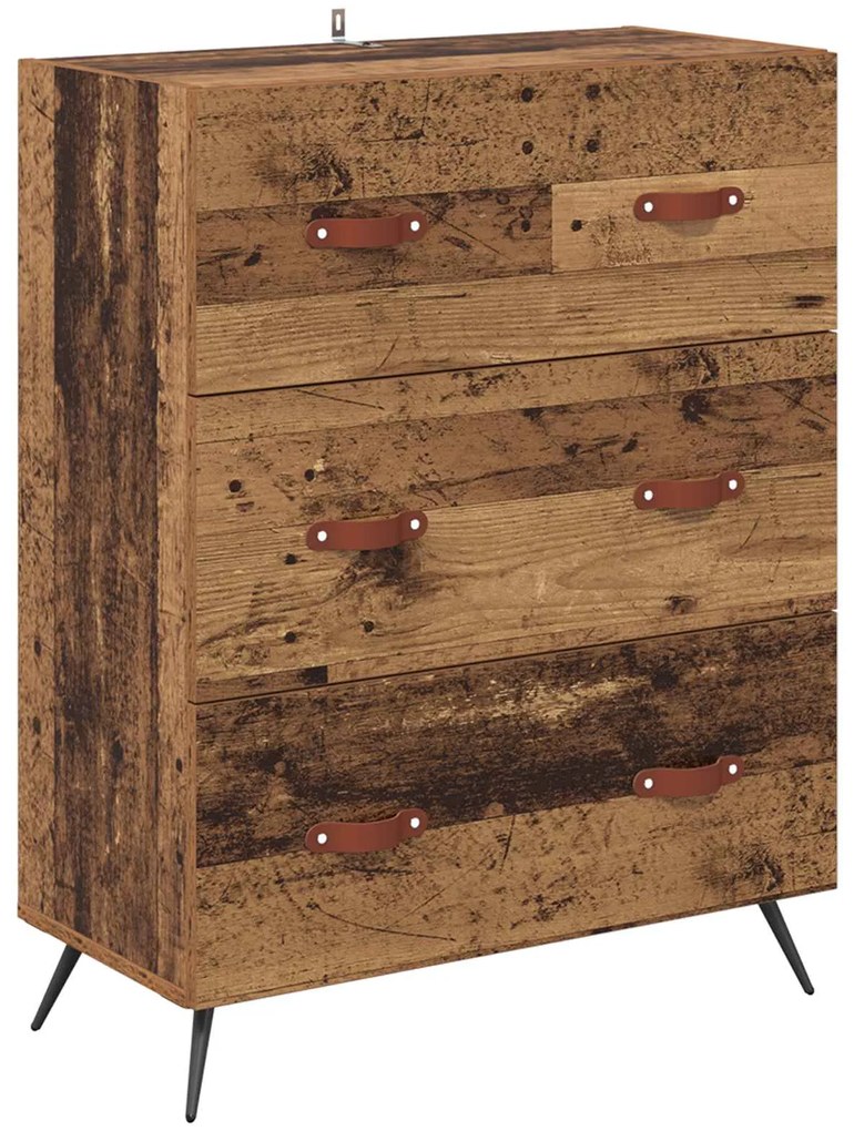 vidaXL Highboard Παλιό Ξύλο 69,5 x 34 x 180 εκ. Επεξεργασμένο ξύλο