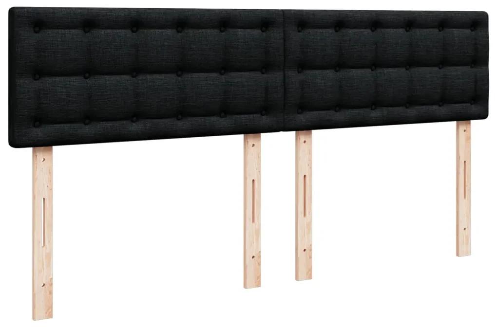 Κρεβάτι Boxspring με Στρώμα Μαύρο 200x200 εκ. Υφασμάτινο 3286011