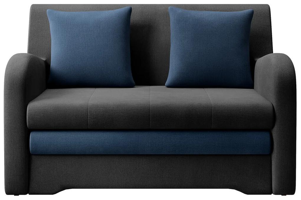 Καναπές κρεβάτι Elyria 151, Αποθηκευτικός χώρος, Γκρι, Μπλε, 85x130x103cm, 74 kg, Πόδια: Πλαστική ύλη, Ξύλο: Πεύκο | Epipla1.gr