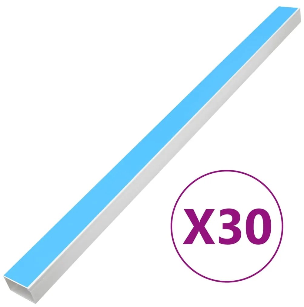 vidaXL Κανάλι Καλωδίων Αυτοκόλλητο 60 x 60 χιλ. 30 μ. από PVC