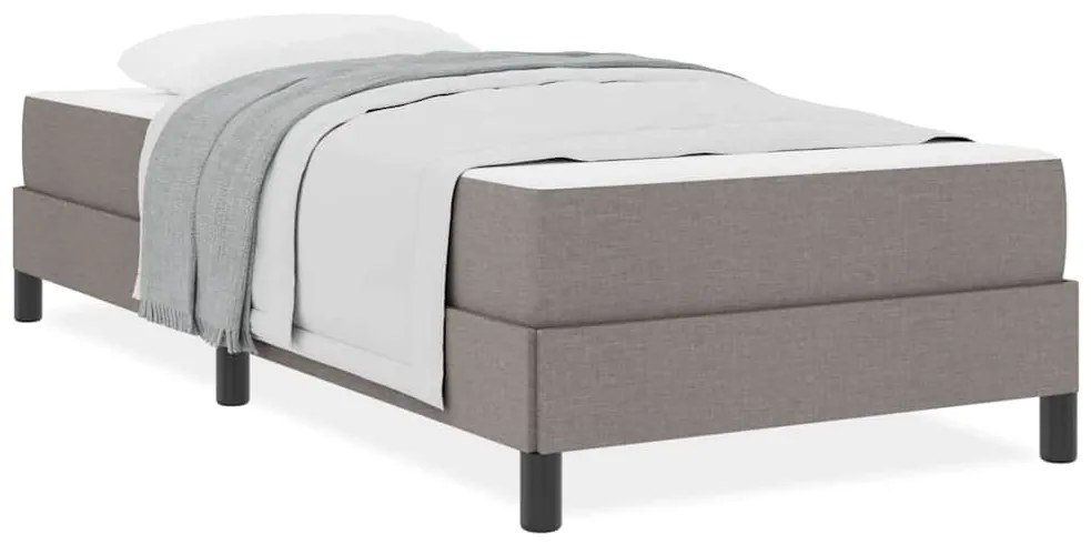 vidaXL Κρεβάτι με ελατήρια με στρώμα Taupe 90 x 190 cm ύφασμα