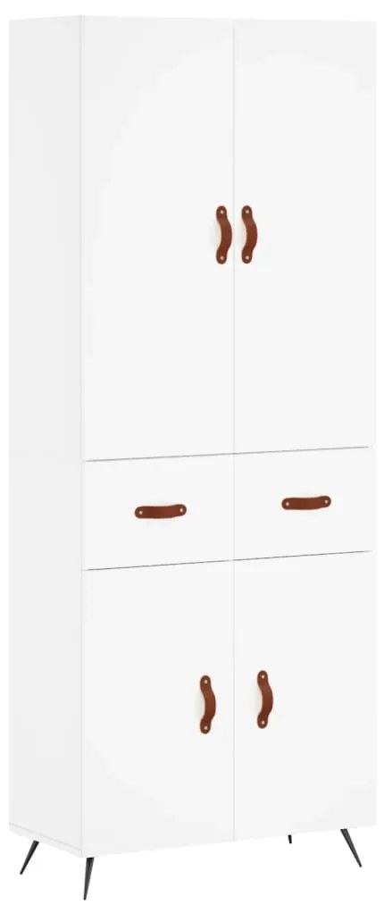 vidaXL Ντουλάπι Λευκό 69,5x34x180 εκ. από Επεξεργασμένο Ξύλο