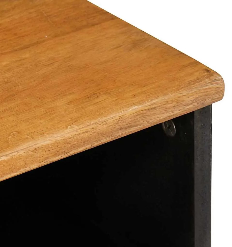 vidaXL Ντουλάπι TV Ανοιχτό καφέ 80 x 33 x 46 εκ Μασίφ ξύλο μάνγκο
