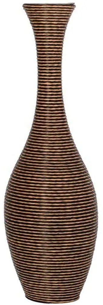 Βάζο 374-225-609 100cm Natural-Black Rattan,Τεχνόδερμα