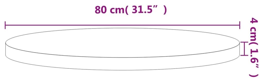 ΕΠΙΦΑΝΕΙΑ ΤΡΑΠΕΖΙΟΥ ΣΤΡΟΓΓΥΛΗ Ø80X4 ΕΚ. ΜΑΣΙΦ ΞΥΛΟ ΟΞΙΑΣ 355925