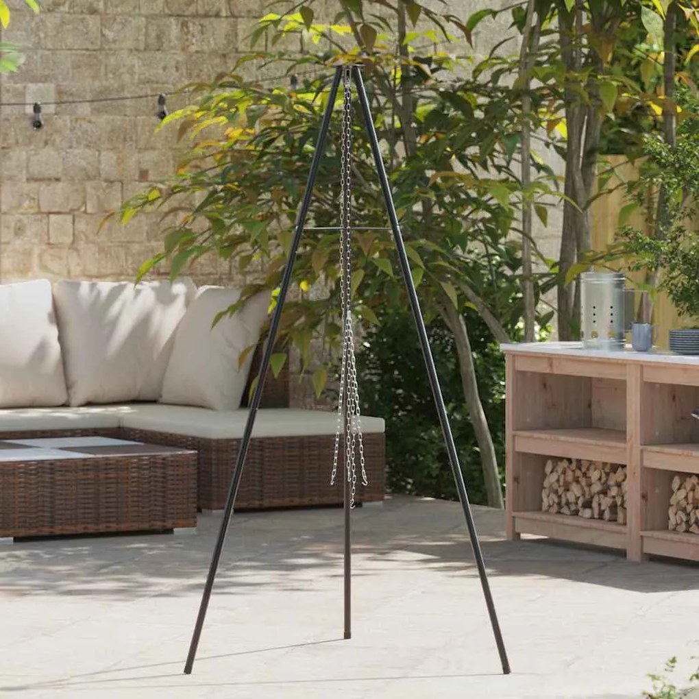 vidaXL Τρίποδο Μαγειρικής 170 εκ Ύψος Ατσάλι