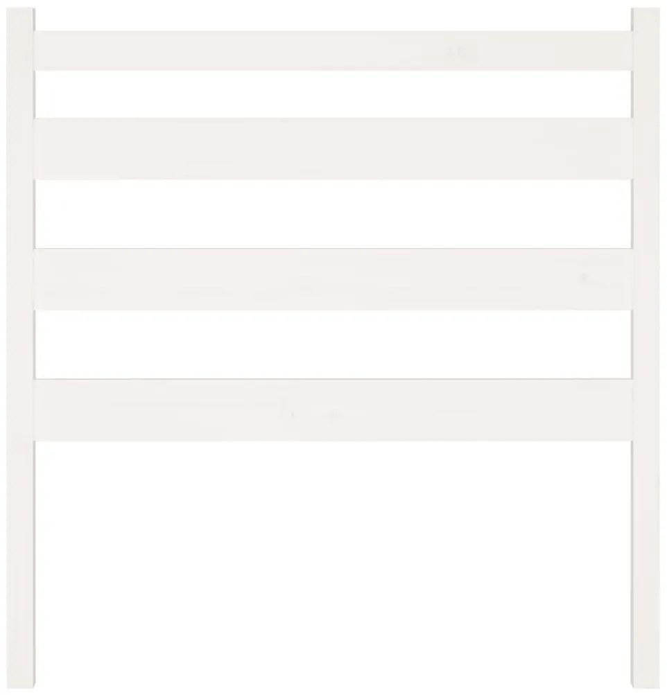 Κεφαλάρι Κρεβατιού Λευκό 96 x 4 x 100 εκ. από Μασίφ Ξύλο Πεύκου - Λευκό