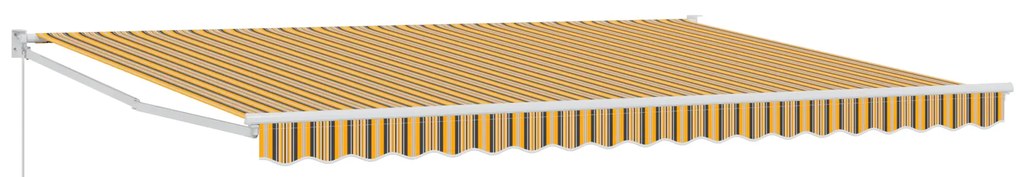 vidaXL Χειροκίνητη Τέντα Πολύχρωμη Ριγέ 450x300 εκ