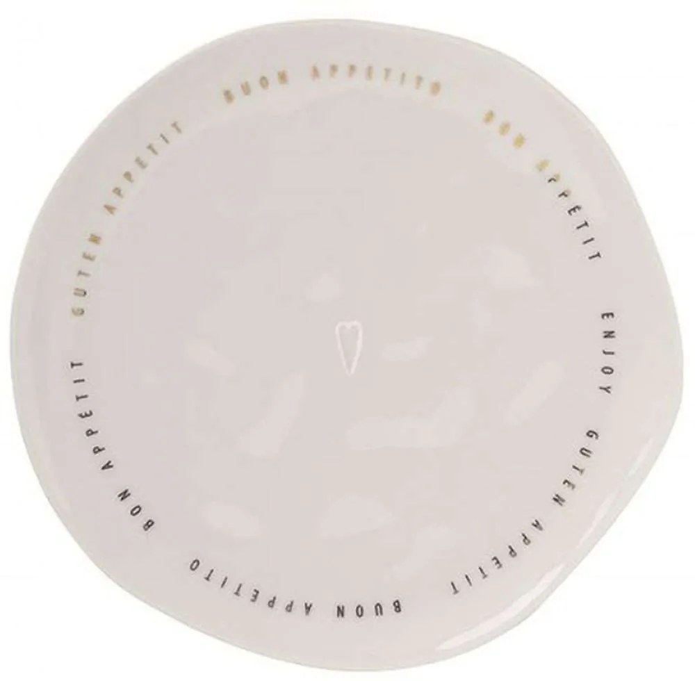 Πιάτο Bon Apetit LBTRD0011368 Φ22cm White-Gold Raeder Porcelain