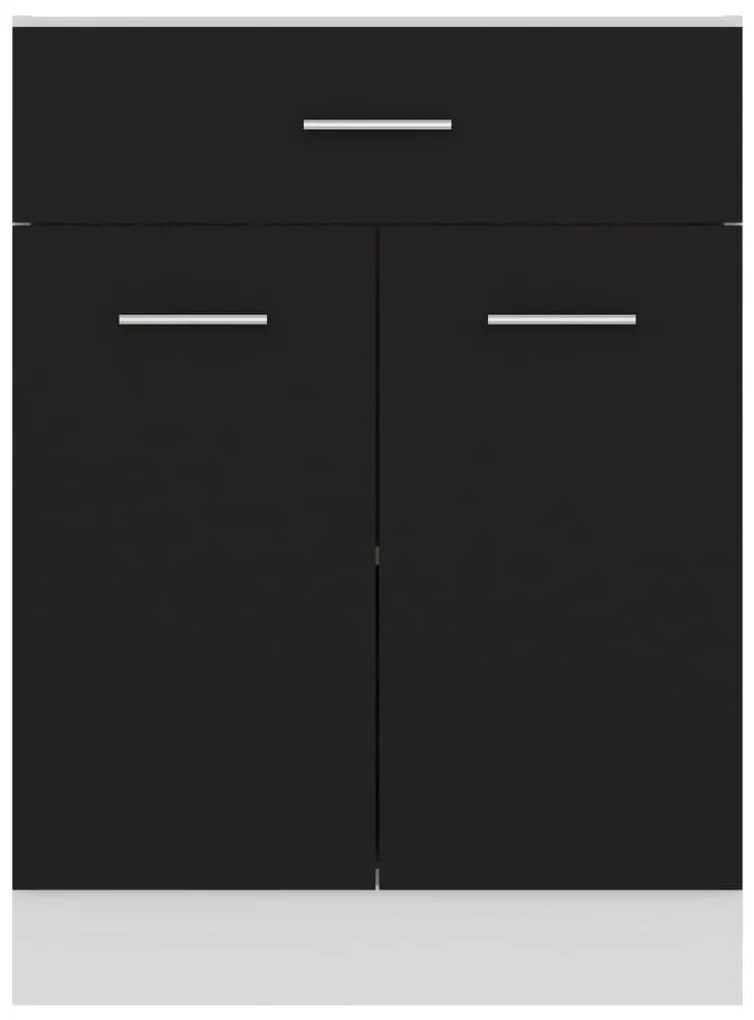 vidaXL Ντουλάπι με Συρτάρι Lyon Μαύρο 60x46x81,5 εκ. Επεξ. Ξύλο