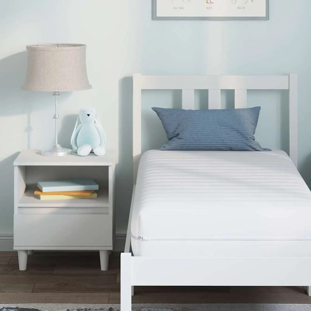 vidaXL Στρώμα Λευκό 60 x 120 cm Τσέπες ελατηρίων