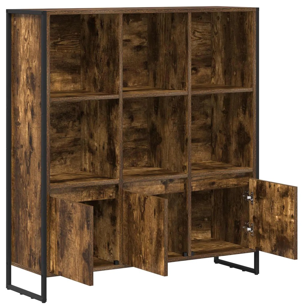 vidaXL Βιβλιοθήκη 2 pcs Καπνιστό Δρύς 99,5 x 30 x 108,5 εκ