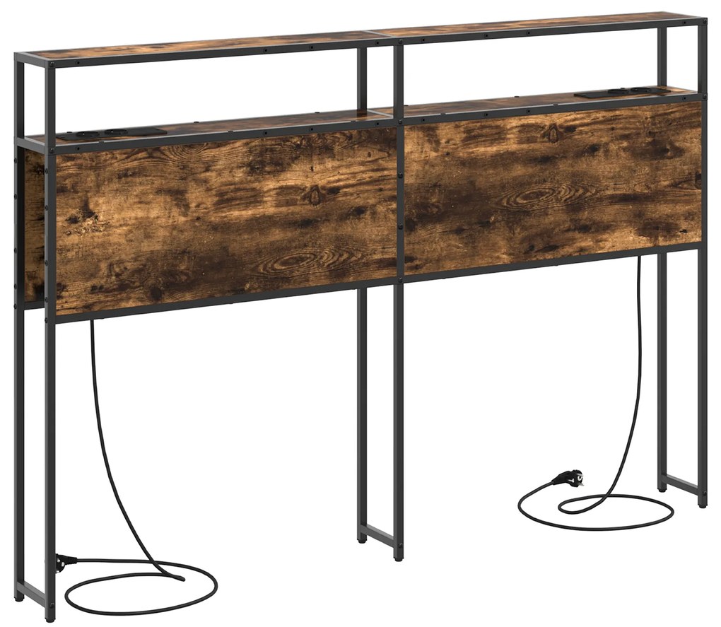 vidaXL Κεφαλάρι Αποθήκης Καπνιστή δρυς 140 cm Επεξεργασμένο ξύλο