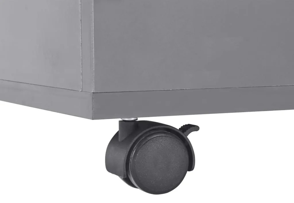 vidaXL Τραπεζάκι Σαλονιού Γυαλιστερό Γκρι 100 x 100 x 35 εκ.