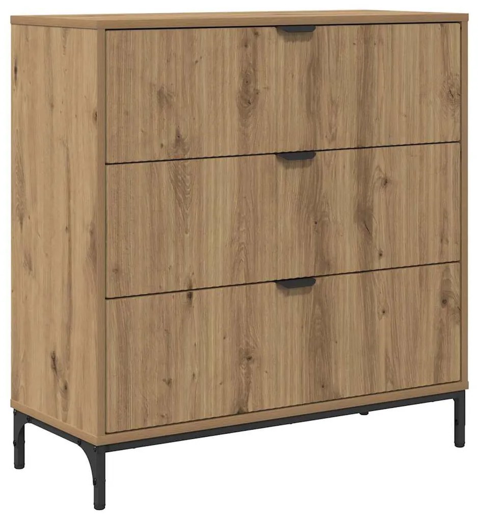 vidaXL Πλαϊνό γραφείο με συρτάρι artisan δρυς 79.5 x 33 x 82 εκ
