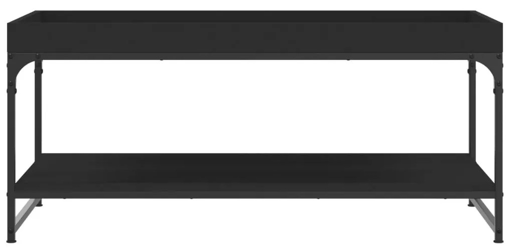 Τραπεζάκι Σαλονιού Μαύρο 100 x 49 x 45 εκ. από Επεξεργ. Ξύλο - Μαύρο