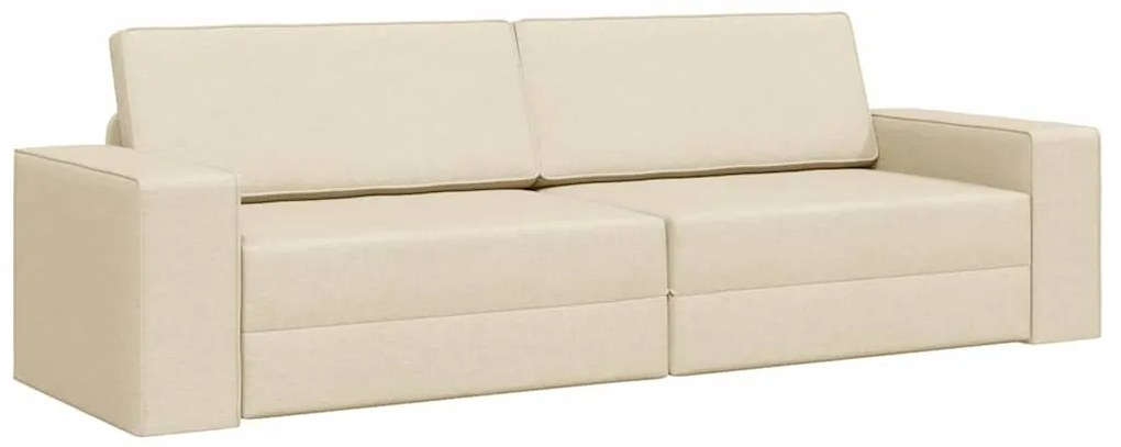 vidaXL Καναπέ-Κρεβάτι Κρεμ 245 x 78 x 77 εκ. ύφασμα