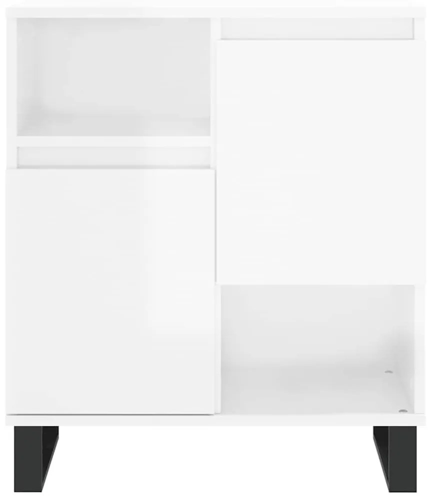 vidaXL Ντουλάπι Γυαλιστερό Λευκό 60x35x70 εκ. από Επεξεργασμένο Ξύλο