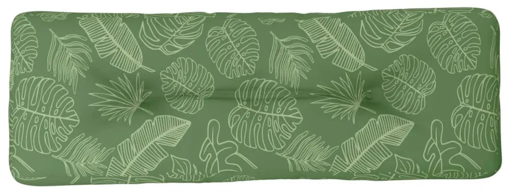 vidaXL Μαξιλάρι Παλέτας με Σχέδιο Φύλλων 120 x 40 x 12 εκ. Υφασμάτινο