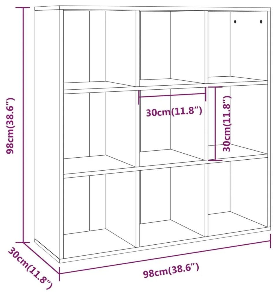 Βιβλιοθήκη Γκρι Sonoma 98 x 29 x 97,5 εκ. - Γκρι