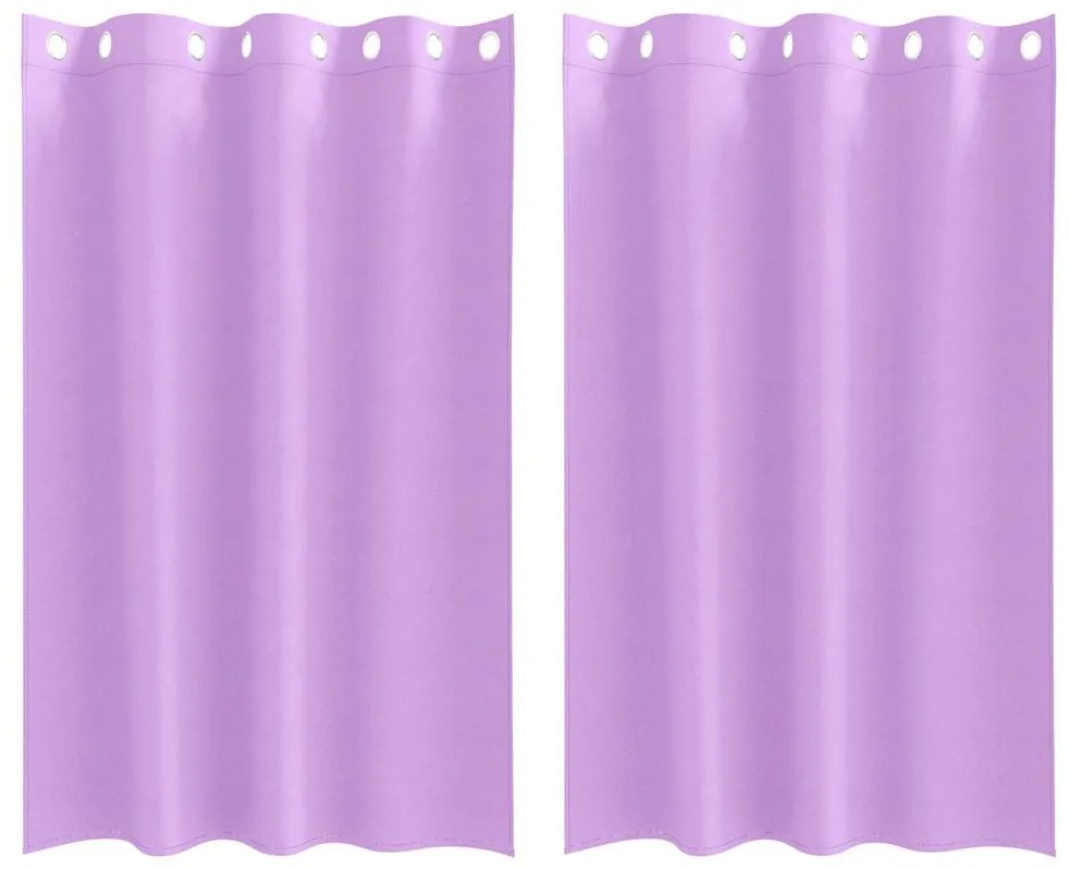vidaXL Κουρτίνες με κουρτίνες 2 pcs Μοβ 175x140εκ. Πολυεστέρας