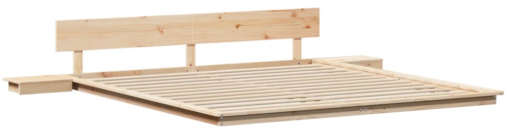 vidaXL Σκελετός Κρεβατιού Καφέ 200 x 200 cm ξύλο