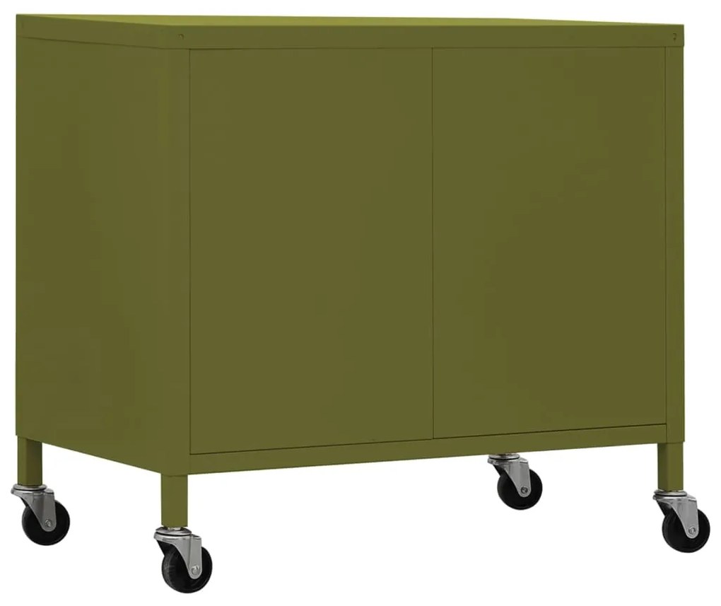 vidaXL Ντουλάπι Αποθήκευσης Πράσινο Λαδί 60 x 35 x 56 εκ. από Ατσάλι