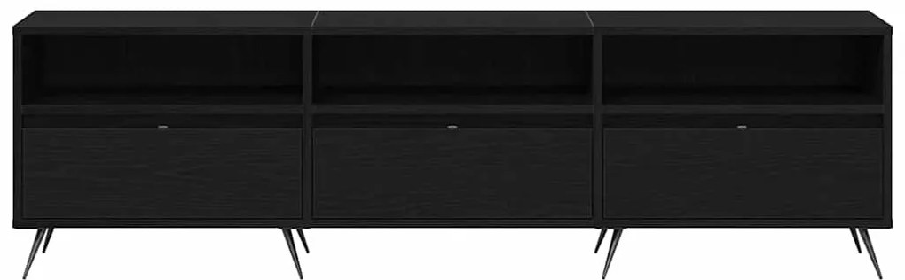 vidaXL Ντουλάπι TV Μαύρη δρυς 150 x 30 x 44.5 εκ. Επεξεργασμένο ξύλο