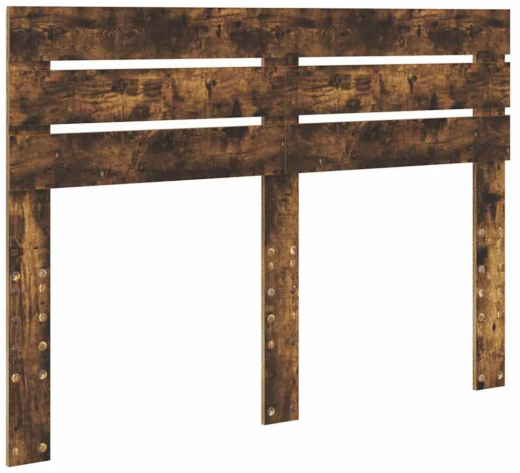 vidaXL Κεφαλάρι με κεφαλάρι Καπνιστό Δρύς 160 cm Επεξεργασμένο ξύλο