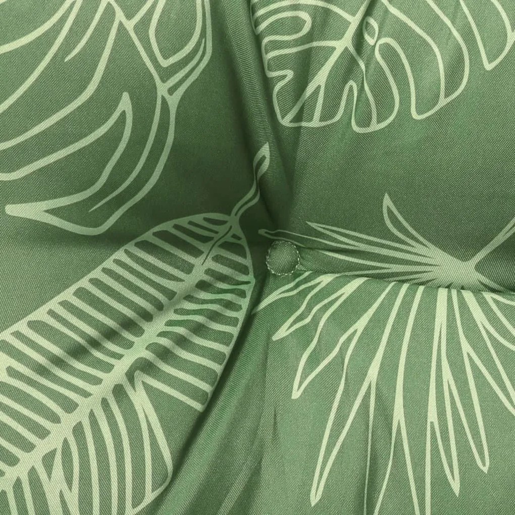 Μαξιλάρια Παλέτας 3 τεμ. με Σχέδιο Φύλλων Υφασμάτινα - Πράσινο