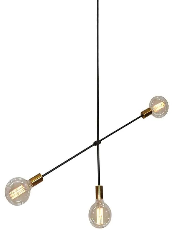 Φωτιστικό Οροφής 77-3536 SE 136-3 Cody Black &amp; Brass Homelighting Metal