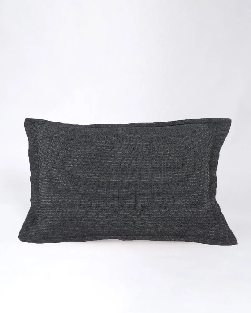 Διακοσμητική Oxford Μαξιλαροθήκη Nairi 50x70+3cm 50x70 3cm Μαύρο