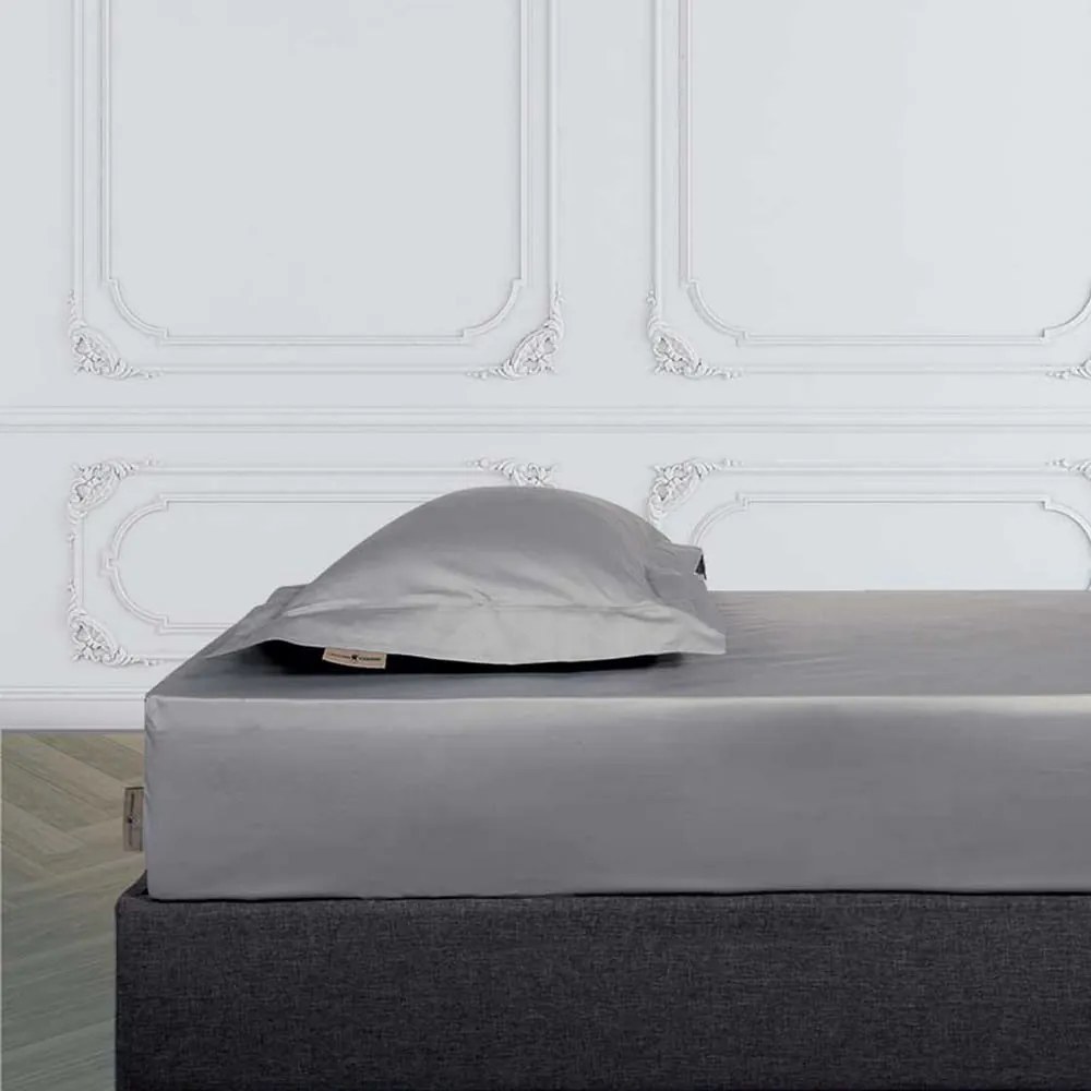Σεντόνι 2255 Με Λάστιχο Light Grey Greenwich Polo Club Υπέρδιπλo 160x235cm 100% Βαμβακοσατέν