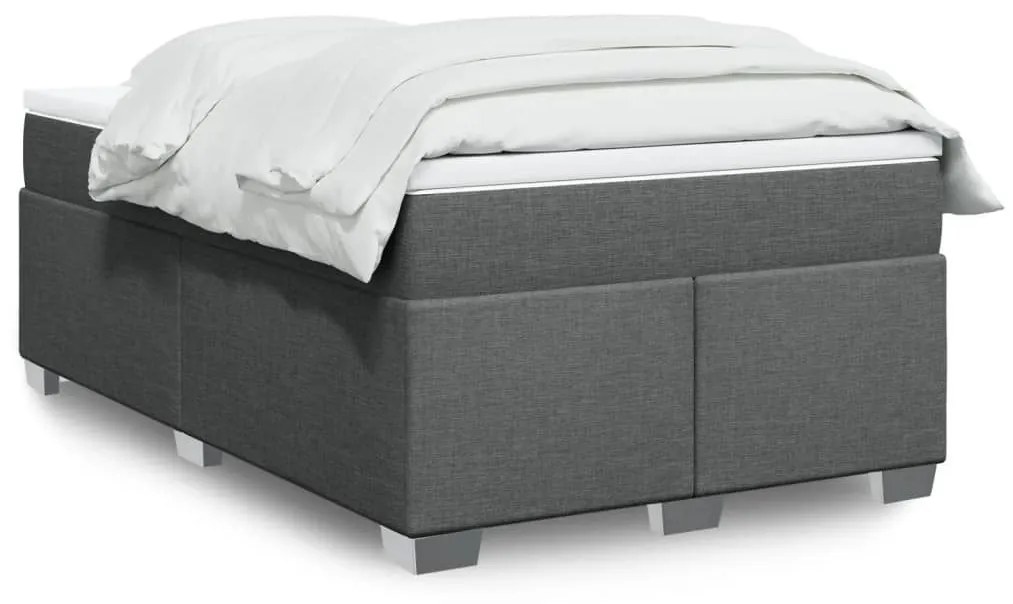 ΚΡΕΒΑΤΙ BOXSPRING ΜΕ ΣΤΡΩΜΑ ΣΚΟΥΡΟ ΓΚΡΙ 120X190 ΕΚ ΥΦΑΣΜΑΤΙΝΟ 3285117