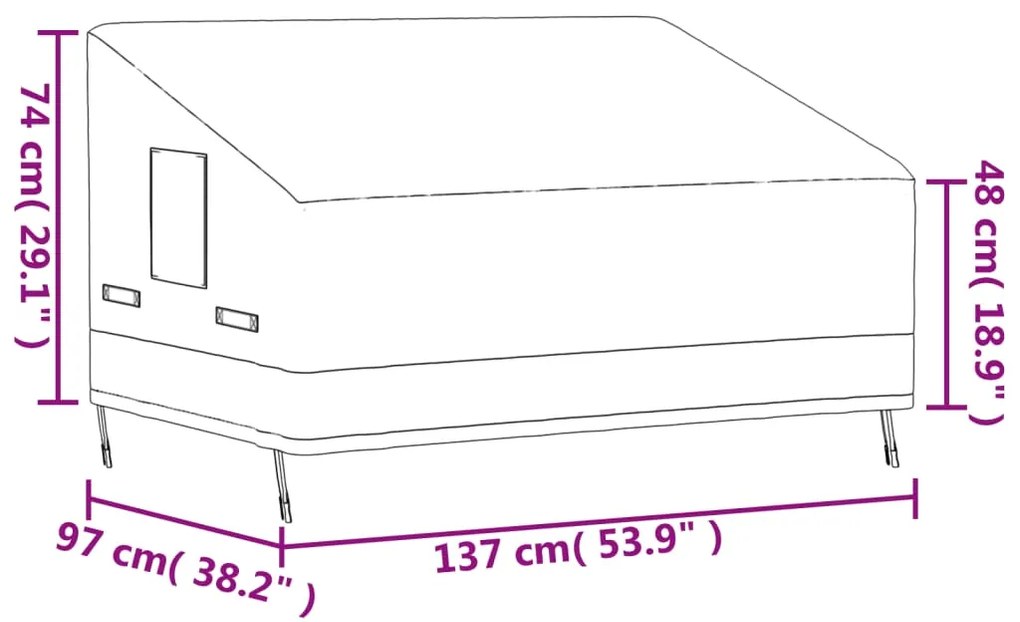 ΚΑΛΥΜΜΑΤΑ ΔΙΘΕΣΙΩΝ ΠΑΓΚΩΝ 2 ΤΕΜ. ΜΑΥΡΑ 198X97X48/74ΕΚ ΎΦ.OXFORD 3203375