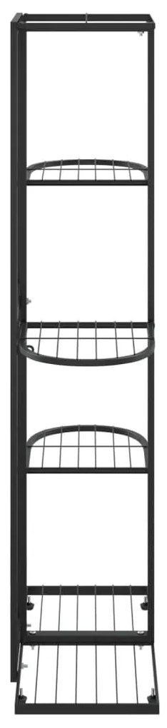 vidaXL Ανθοστήλη 5 Επιπέδων Μαύρη 43 x 22 x 98 εκ. Μεταλλική
