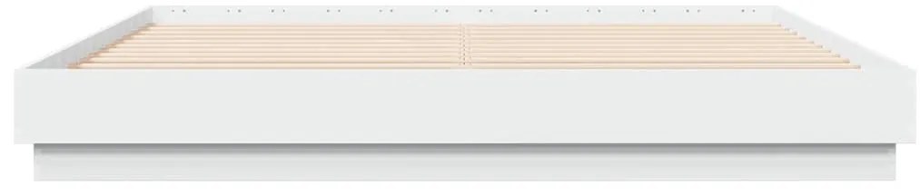 vidaXL Πλαίσιο Κρεβατιού με LED Λευκό 180 x 200 εκ.