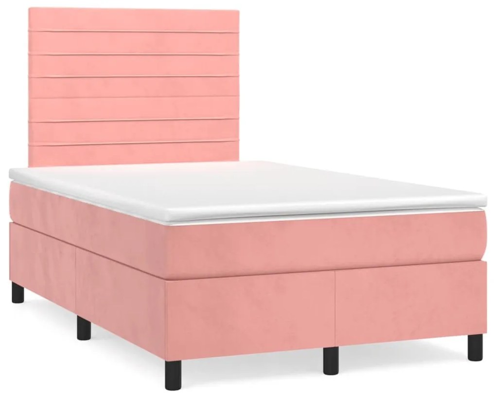 ΚΡΕΒΑΤΙ BOXSPRING ΜΕ ΣΤΡΩΜΑ ΡΟΖ 120X190 ΕΚ. ΒΕΛΟΥΔΙΝΟ 3270006