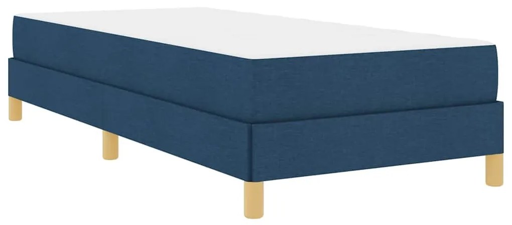 vidaXL Κρεβάτι με ελατήρια με στρώμα Μπλε 80 x 200 cm ύφασμα