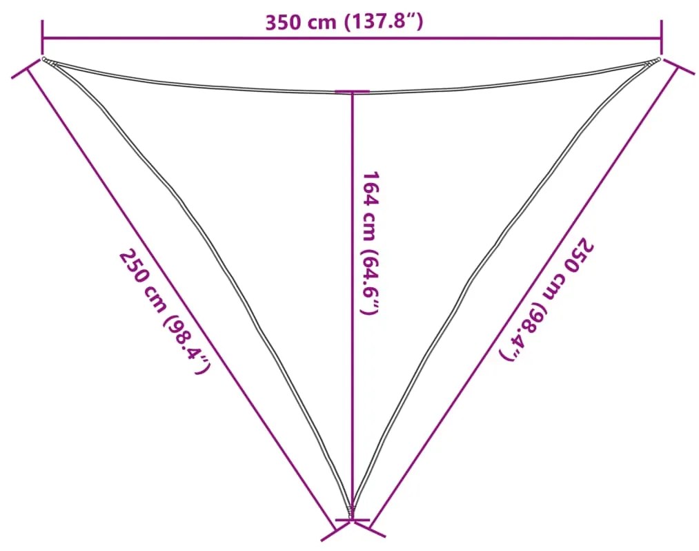 Σκίαστρο Ιστιοπλοΐας Χρ. Άμμου 2,5x2,5x3,5μ. Πολυεστέρας Oxford - Κίτρινο