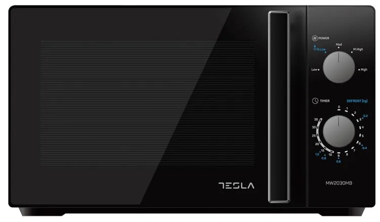Φούρνος μικροκυμάτων Tesla MW2030MB, 700 W, 20 λίτρα, 5 επίπεδα ισχύος, Χρονοδιακόπτης, Απόψυξη, Μαύρο χρώμα