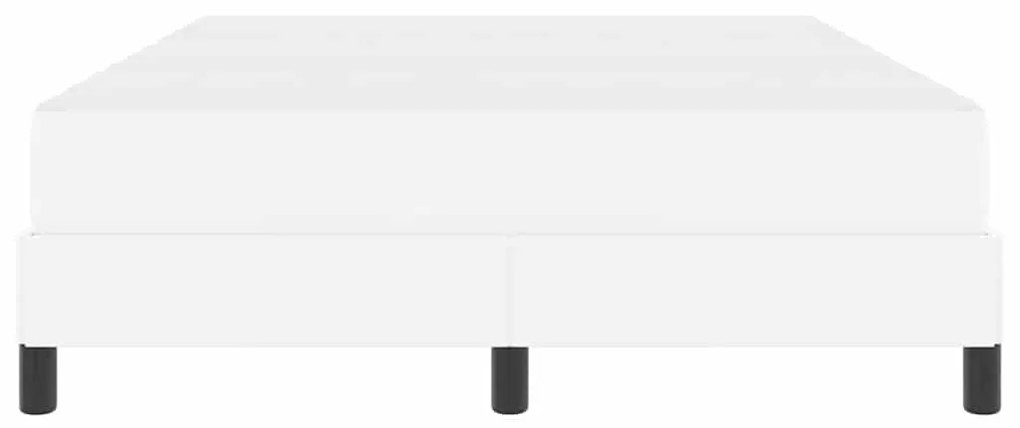vidaXL Κρεβάτι με στρώμα Καθαρό Λευκό 160 x 200 cm Τεχνητό δέρμα