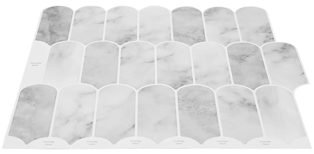 vidaXL Διακοσμητικά Αυτοκόλλητα 20 pcs Γκρι Μάρμαρο 30 x 30 x 0,8 εκ