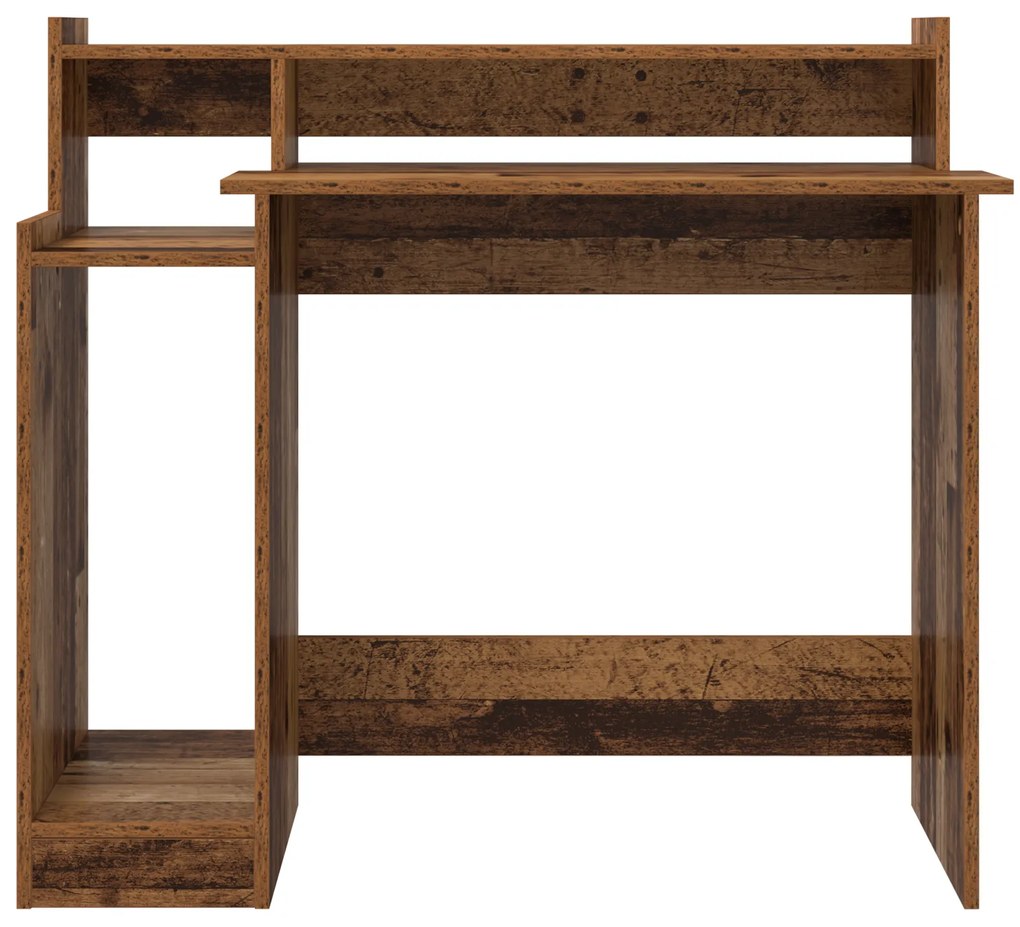 vidaXL Γραφείο με ράφι Παλιό ξύλο 97 x 45 x 90 εκ. Επεξεργασμένο ξύλο