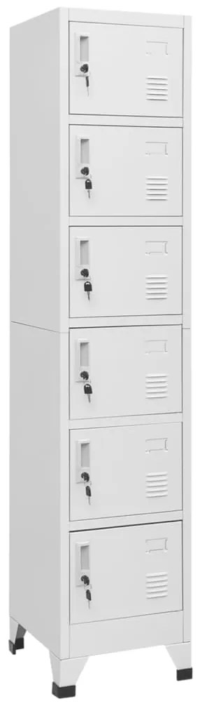 Φοριαμός Ανοιχτό Γκρι 38 x 40 x 180 εκ. Ατσάλινος