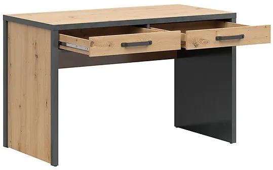 Τραπέζι γραφείου Boston CP100, Με συρτάρια, Αριθμός συρταριών: 2, 76x120x60cm, 40 kg, Artisan βελανιδιά | Epipla1.gr