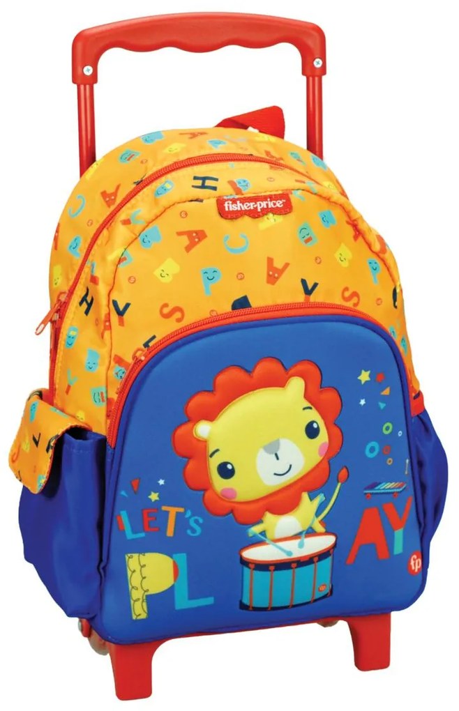 Σχολική Τσάντα Τρόλεϊ Νηπιαγωγείου (25x15x30) Fisher Price Lion 349-37073