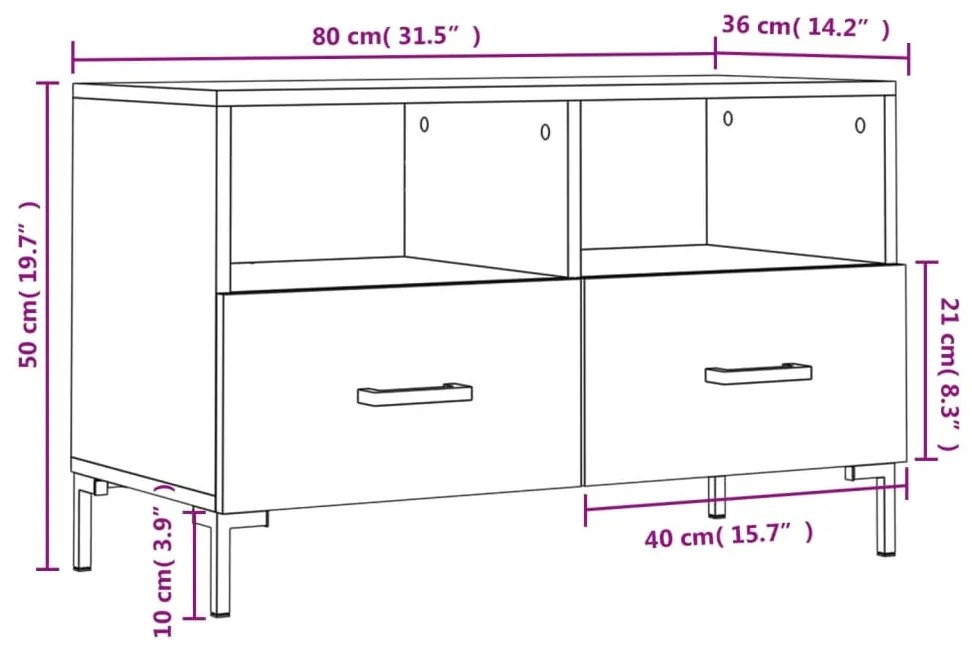 ΈΠΙΠΛΟ ΤΗΛΕΟΡΑΣΗΣ ΓΚΡΙ ΣΚΥΡΟΔΕΜΑΤΟΣ 80X36X50 ΕΚ. ΕΠΕΞΕΡΓ. ΞΥΛΟ 828976