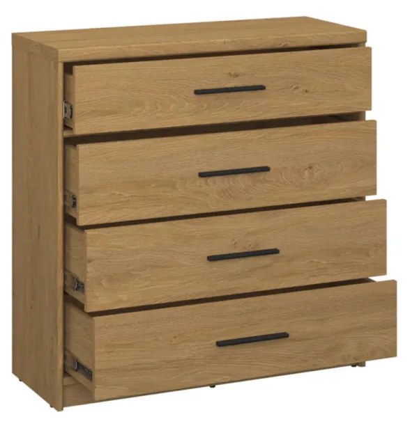 Συρταριέρα Pavi Βελανιδιά 84.3x33.8x87.2cm - TO-PAVI4S